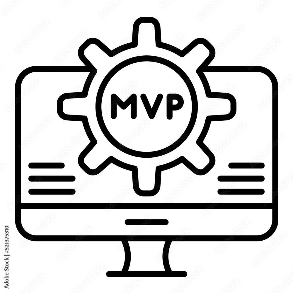 Wall mural MVP Line Icon