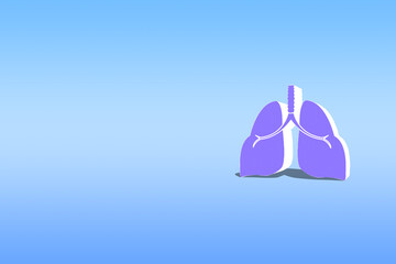 Healthcare hospital service concept, using intelligence software of innovative medical technology, 3D rendering of a Lungs
