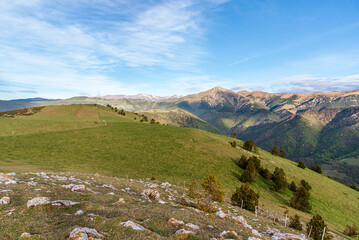 Fototapeta na wymiar Morning on the high mountains (Pyrenees Mountains, Peak of Costabona)