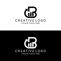 creative letter b logo design vector