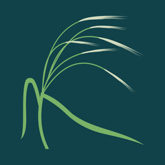 cereal plant on a green background