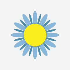 blossom floral spring flower for card nature vector illustration on white background