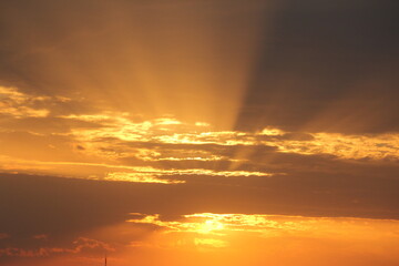 sunset in the sky