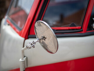 The old-timer car  in sunlight