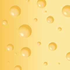 A vector illustration of a cross-section of cheese with holes