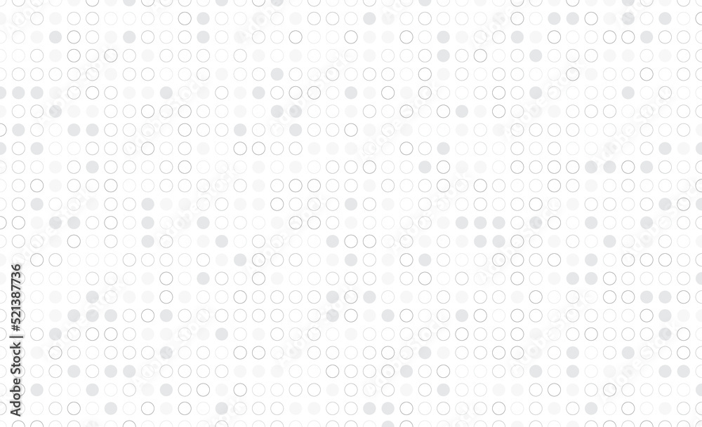 Poster Dots abstract background template. Halftone retro circle graphic vector.