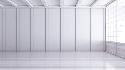 Empty room with Wall Background. 3D illustration, 3D rendering	