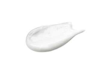 Sample of face cream on white background