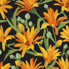 Floral seamless pattern. Vector design for paper and other use