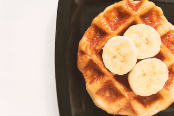 Banana waffles ,belgian waffle