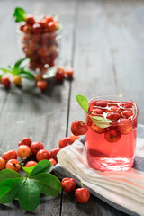Cherries drink with fresh cherry, Cherry juice