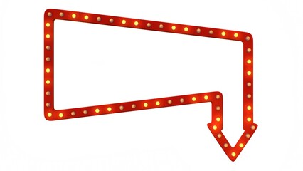 Frame and gold light polygon style on white background. 3d rendering