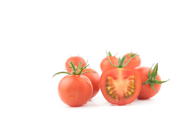 Fresh tomato on white background