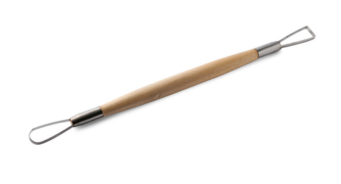 Ribbon tool for clay modeling isolated on white