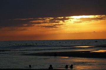 Sunset in the ocean