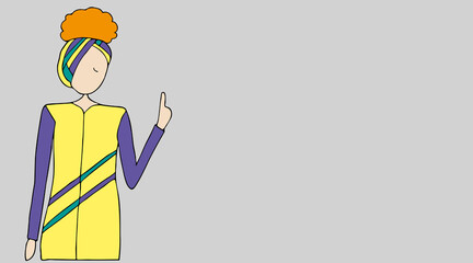 woman pointing finger