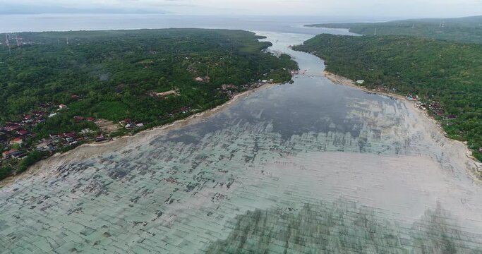 Aerial shot of the southern part of Lembongan Island