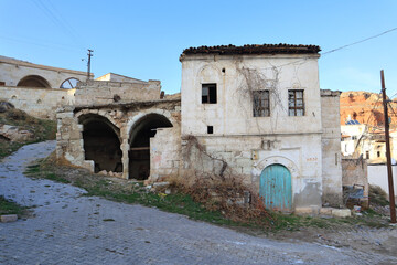 Fototapeta na wymiar Architecture of Old Town in Avanos, Cappadocia, Turkey 