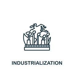 Industrialization icon. Monochrome simple icon for templates, web design and infographics