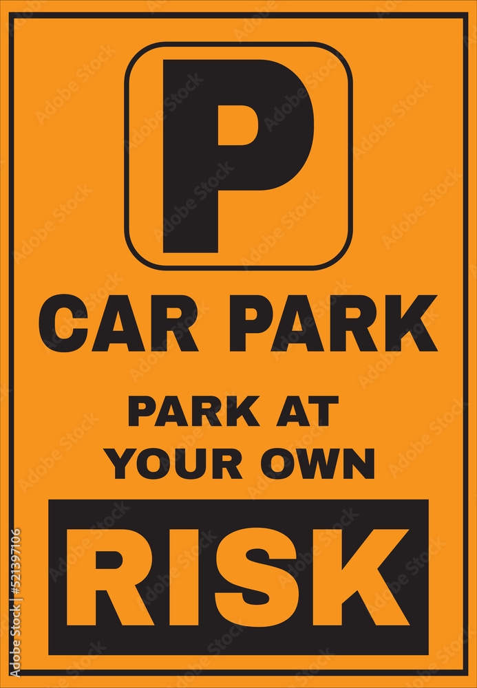 Poster Car park sign vector