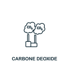 Carbone Deoxide icon. Monochrome simple icon for templates, web design and infographics - obrazy, fototapety, plakaty