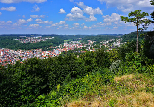 Albstadt-Tailfingen, Blick vom Schönhaldenfelsen;  view from Sc