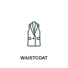 Waistcoat icon. Monochrome simple Clothes icon for templates, web design and infographics