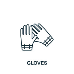Gloves icon. Monochrome simple Clothes icon for templates, web design and infographics