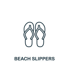 Beach Slippers icon. Monochrome simple Clothes icon for templates, web design and infographics