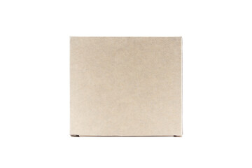 Blank cardboard narrow box isolated on white background 