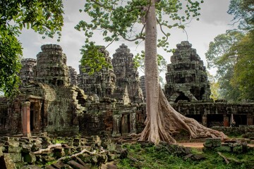 Obraz premium Bayon Buddhist Temple in Siem Reap, Cambodia