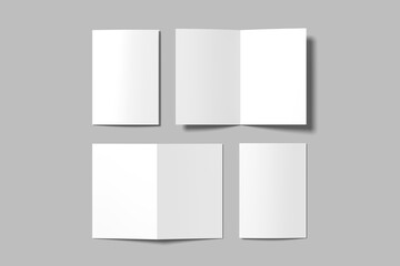 A5 Bifold Brochure Blank Mockup