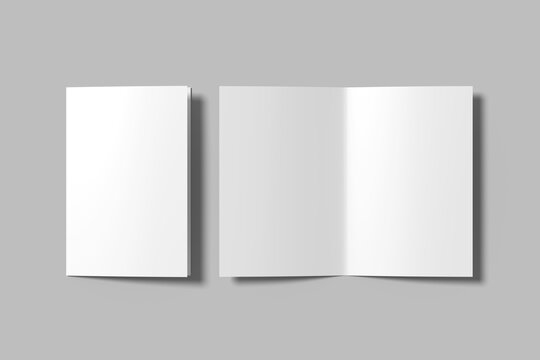 A5 Bifold Brochure Blank Mockup