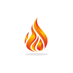 
3d fire logo