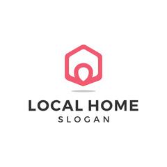 Logo local home real estate style for business company