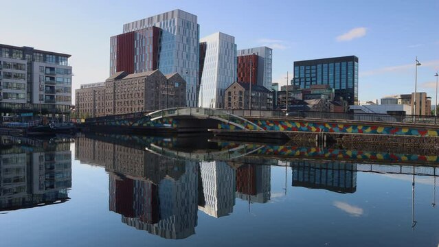 The Basin Of The New 'Grand Canal Dock' With New Apartments And Skyscrapers