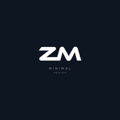 Initial letter zm sport vector icon
