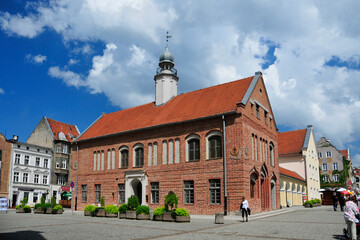 Fototapeta premium Old town hall in Olsztyn, capital of Warmian-Masurian Voivodeship, Poland.