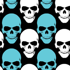 seamless pattern with skulls