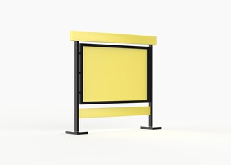 Street advertising stand for advertising. Mockup billboard. 3d illustration