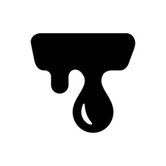 Dripping liquid or smudge glyph icon