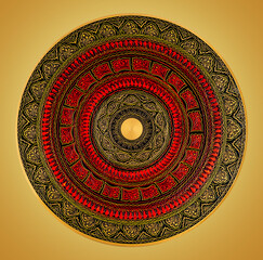 Mandala motif pattern illustration. Vintage decorative elements background.  
