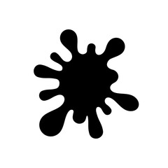 Ink or liquid blot glyph icon