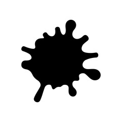 Ink or liquid blot glyph icon