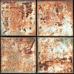 Rust texture seamless pattern. Grunge vintage authentic texture for interior design. Photo.