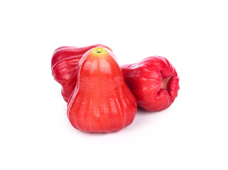 Rose apples isolated on white background.
