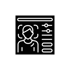 Database identification olor line icon. Pictogram for web page