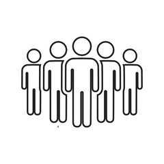 Accompaniment, company, group line icon. Outline art vector.