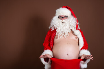 Santa Claus and adult entertainment.	