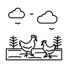 Fototapeta premium unglazed or glazed pottery vector line icon design, Farming and Agriculture symbol, village life Sign, Rural and Livestock stock illustration, buttermilk in clay pot Concept